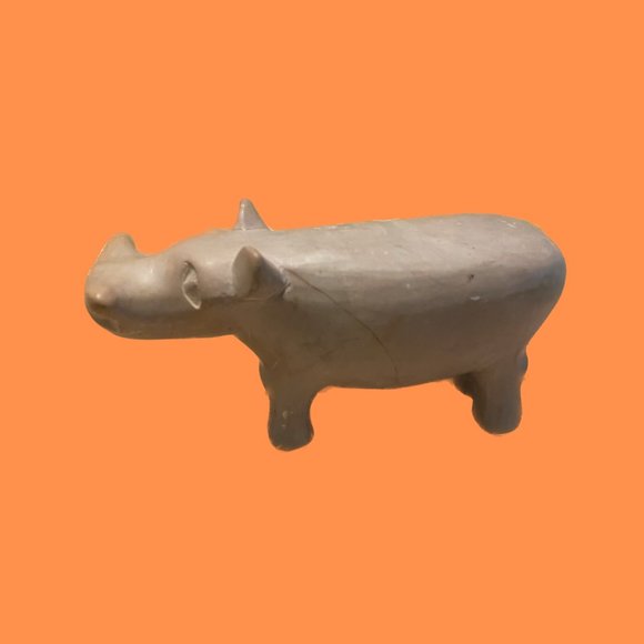 Warthog Paperweight Made of Smooth Stone - Picture 2 of 7